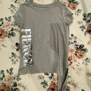 Gray Kids Shirt with Silver Print